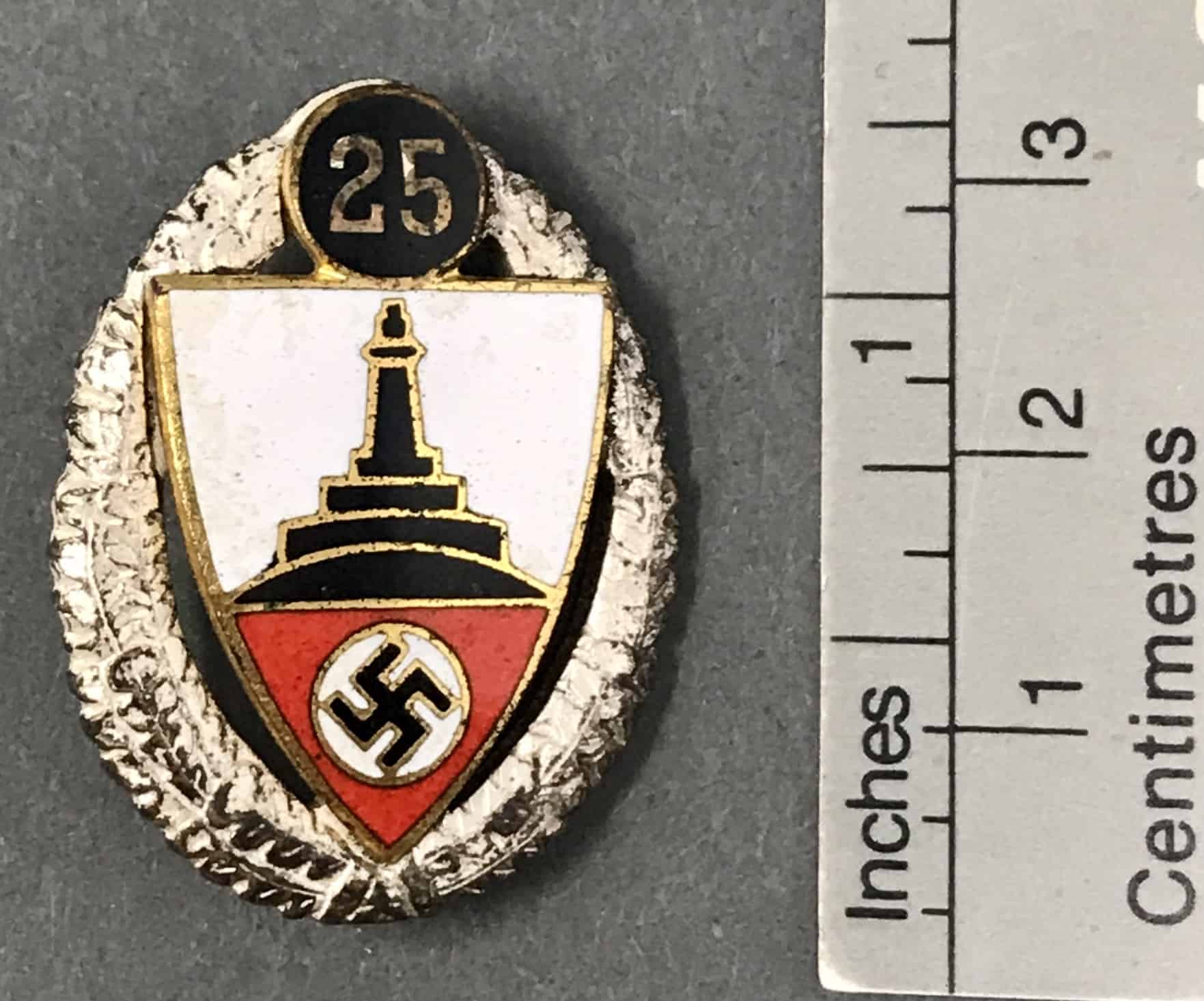ＢＷドイツ軍/連邦軍＊ＤＲＫＢ２５年メンバーピン（実物） Explore Authentic WWII German RKB Pin Brought By US Veteran