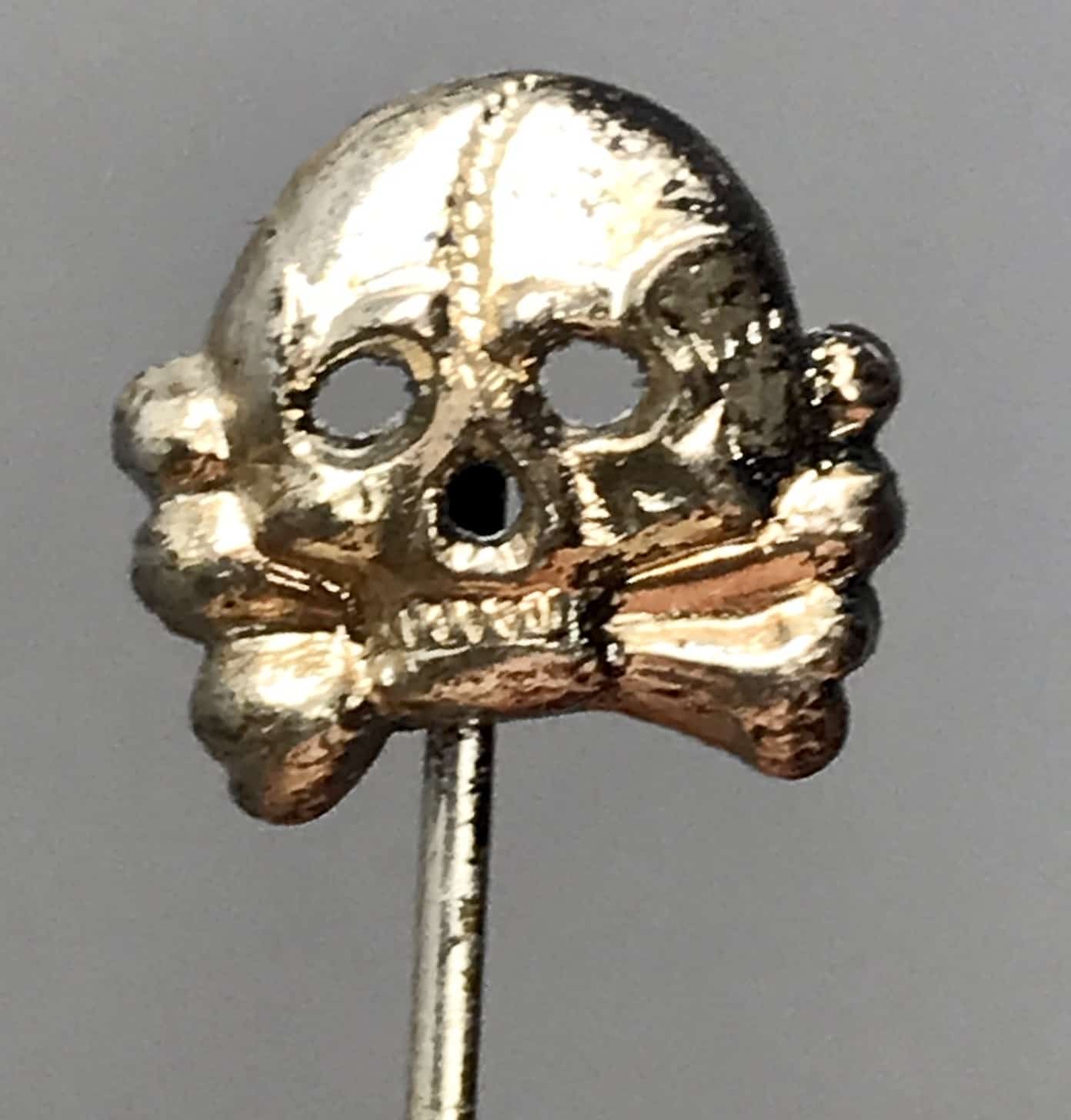 Discover WWII German Panzer Skull Stickpin Relic Certified
