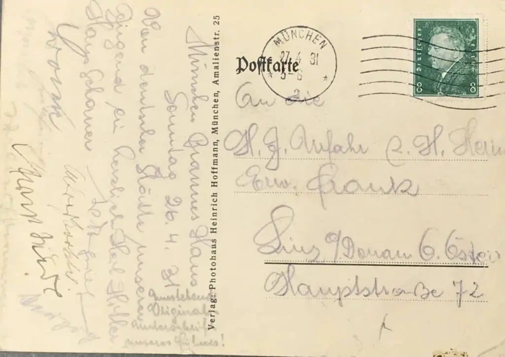 Personal Stationary Note Card Signed by Adolf Hitler for Sale