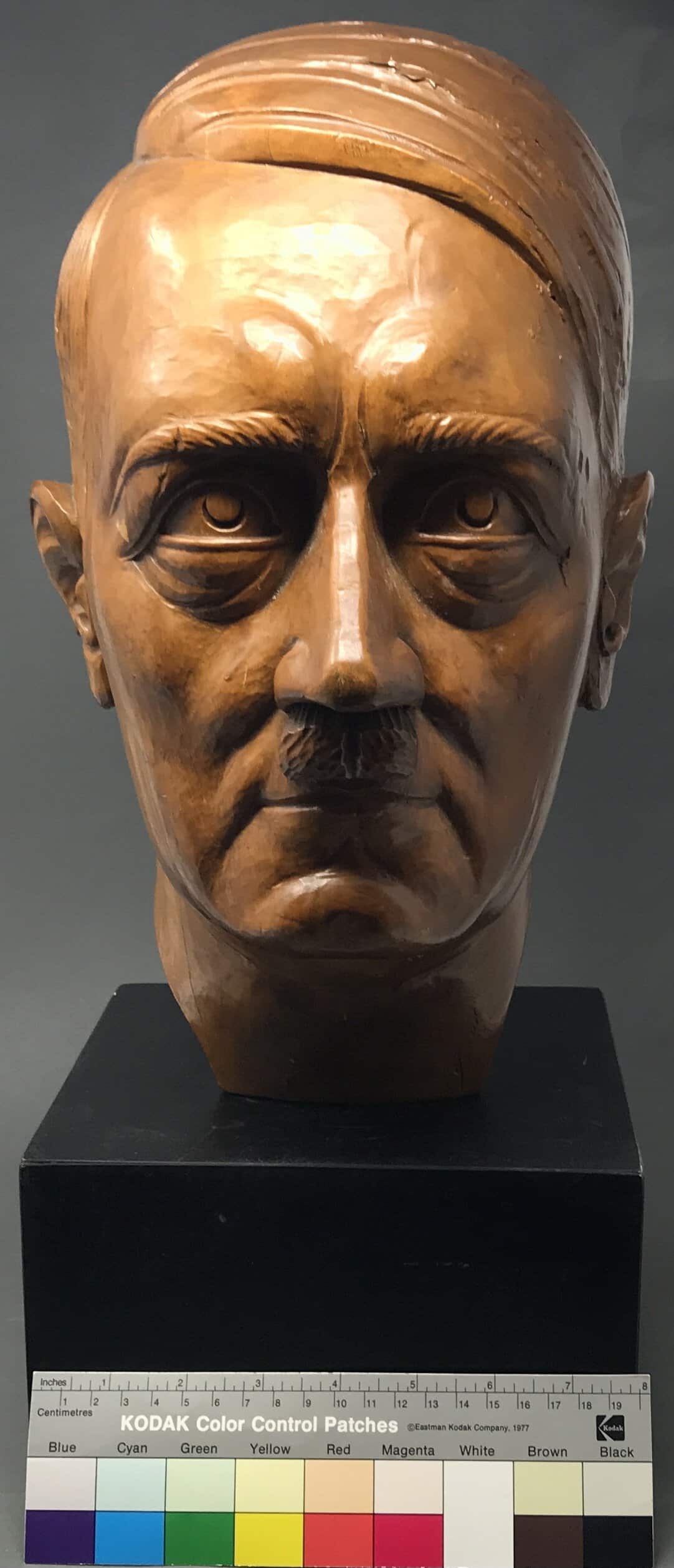 Amazing Colossal Original Hand Carved Wooden Adolf Hitler Bust