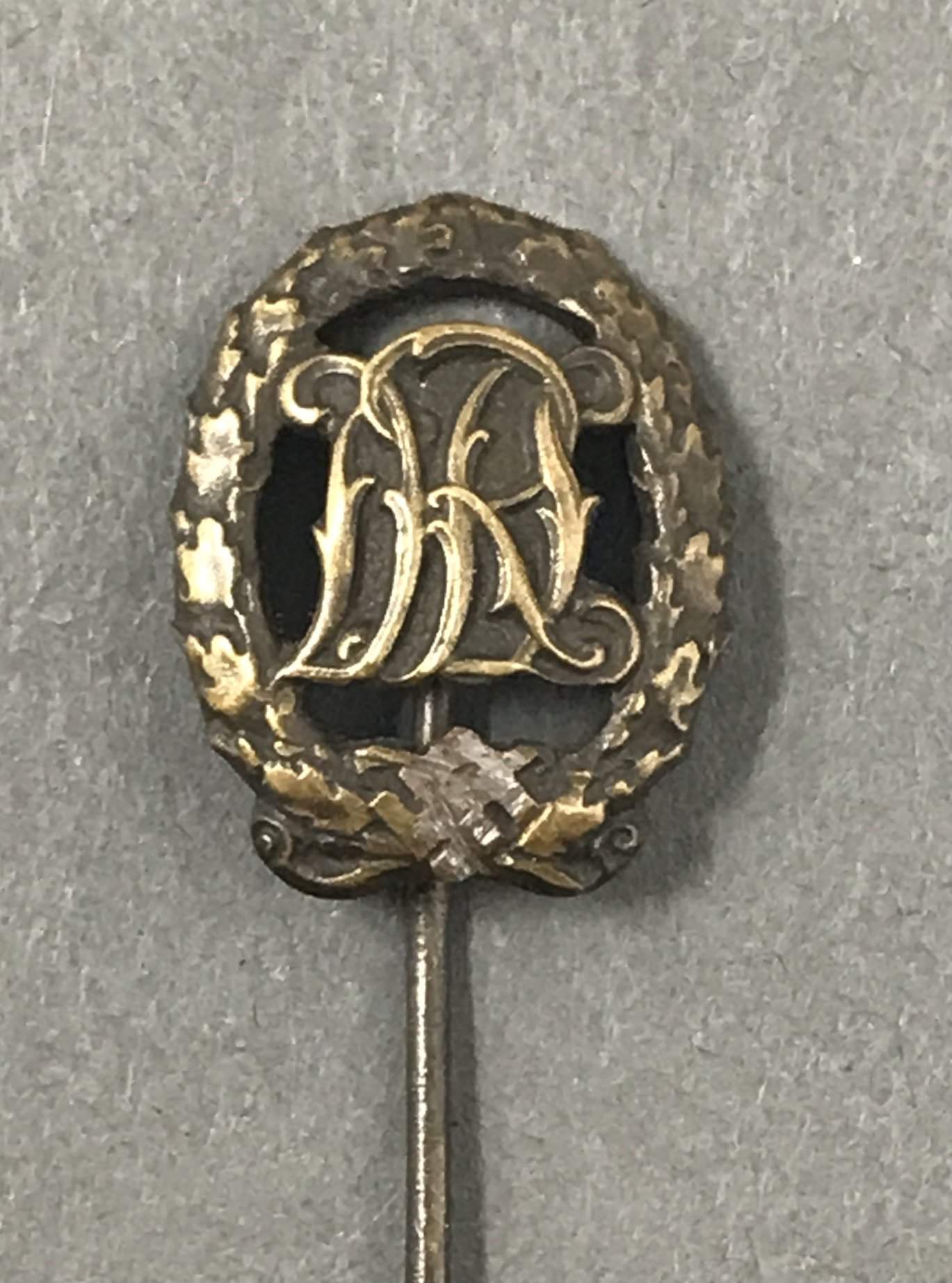 Certified WWII German DRL Stick Pin Rare Collector's Gem
