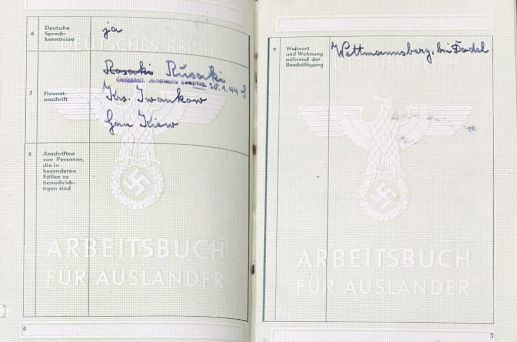 PAPERS PLEASE! A WWII Era NSDAP (NAZI) FEMALE FOREIGN WORKERS