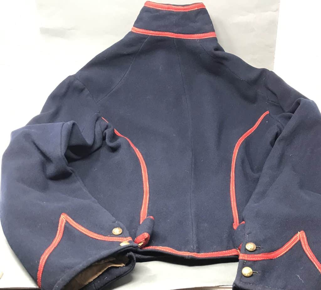 Federal Civil War shell jacket back view