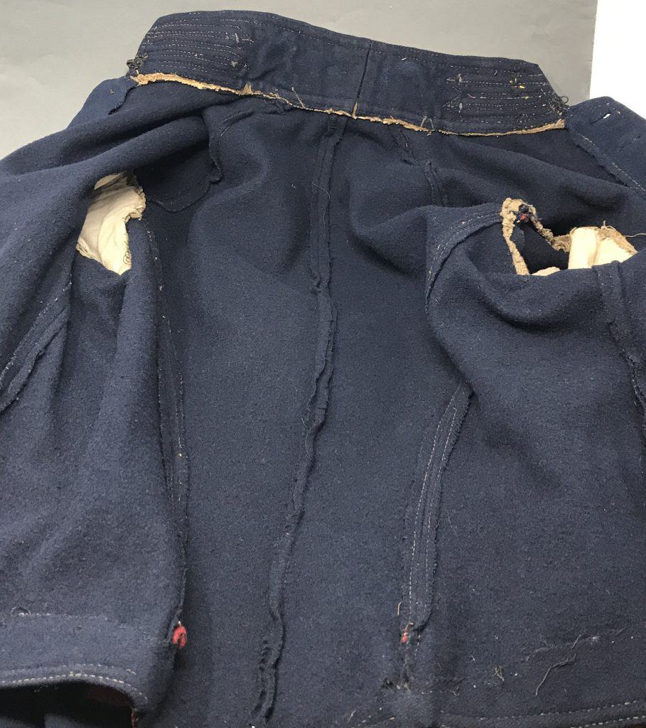Original Civil War shell jackets in museum collection