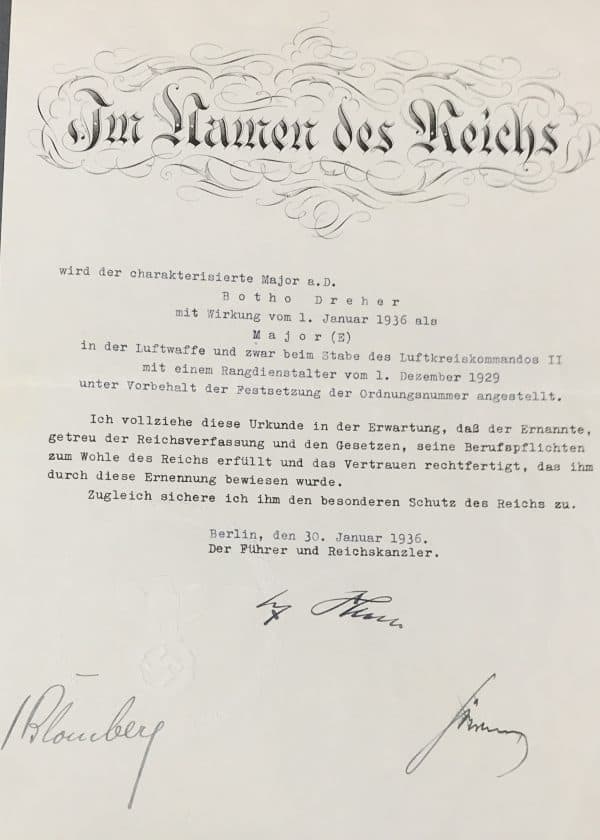 Personal Stationary Note Card Signed by Adolf Hitler for Sale