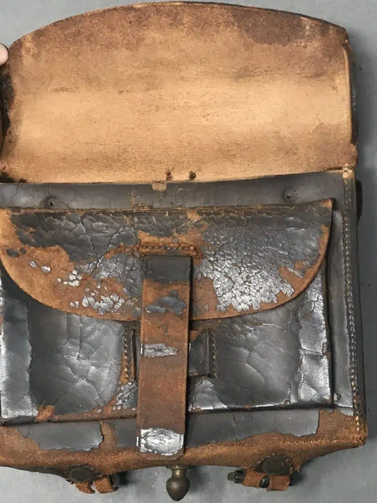 Confederate-used Civil War ammo crate with markings