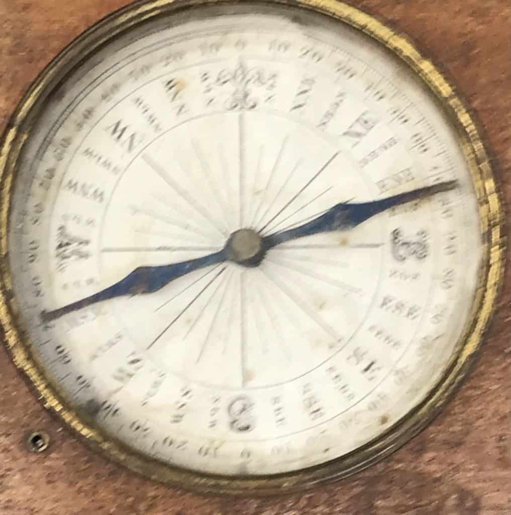 Civil War Wooden Box Compass Genuine Antique Compass