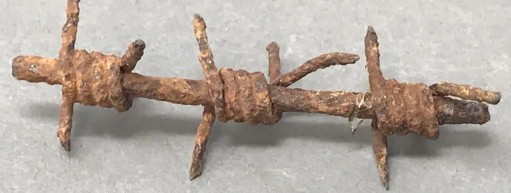 Used barbed wire from Omaha WWII beach – barb wire museum piece