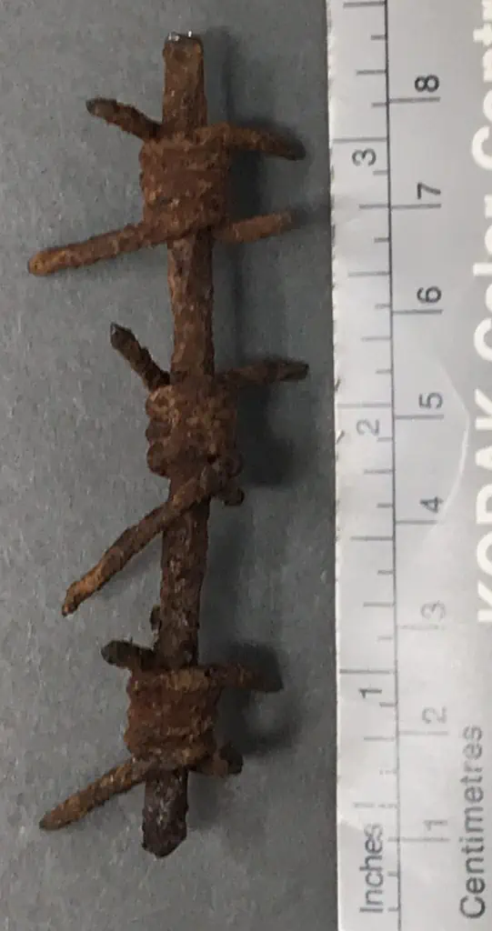 WWII barbed wire recovered from Omaha Beach – d day barbed wire used in war