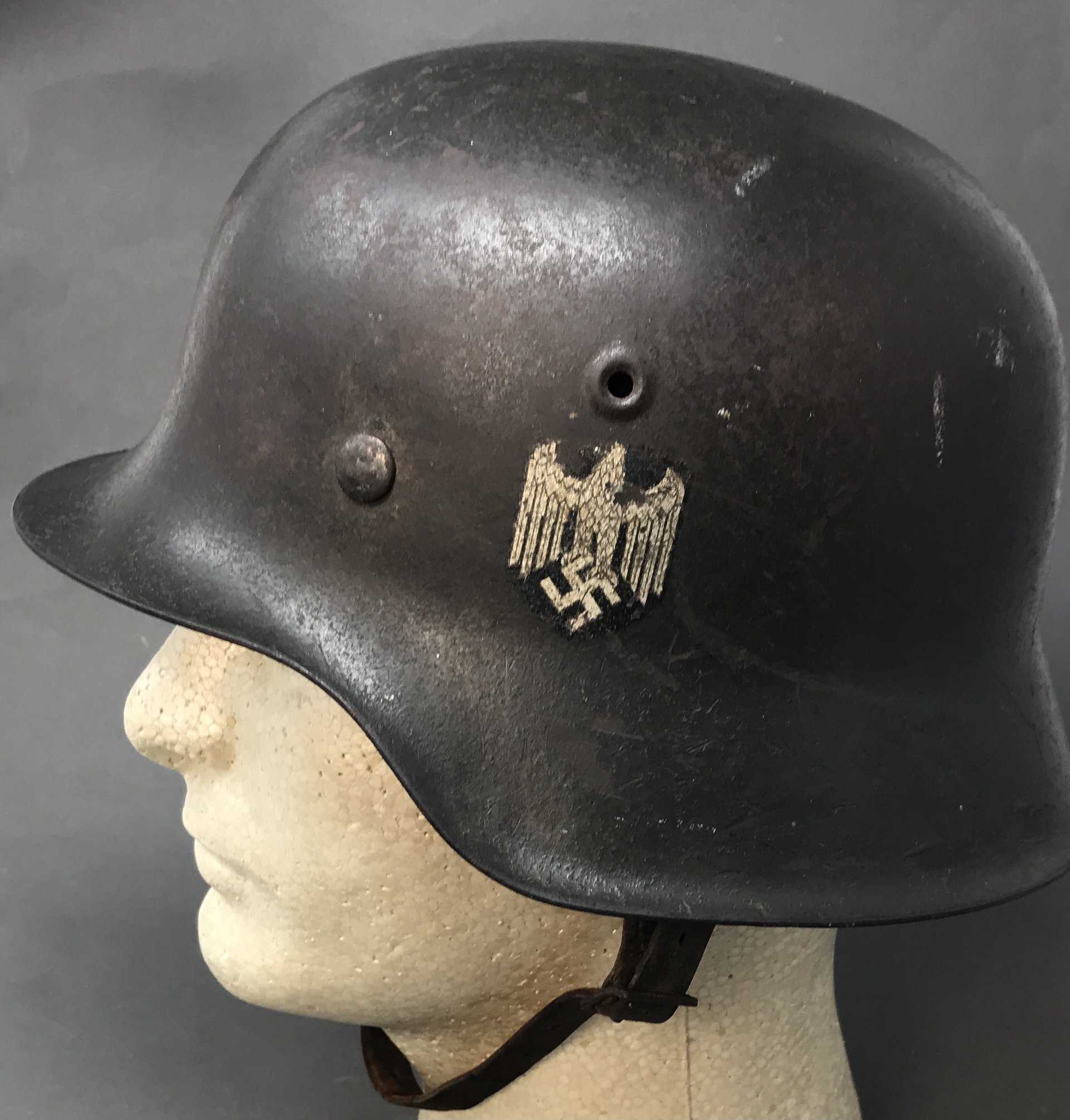 WWⅡ ドイツ軍/M42 helmet【実物】 Uncover Original WWII German Army M42 Helmet Certified