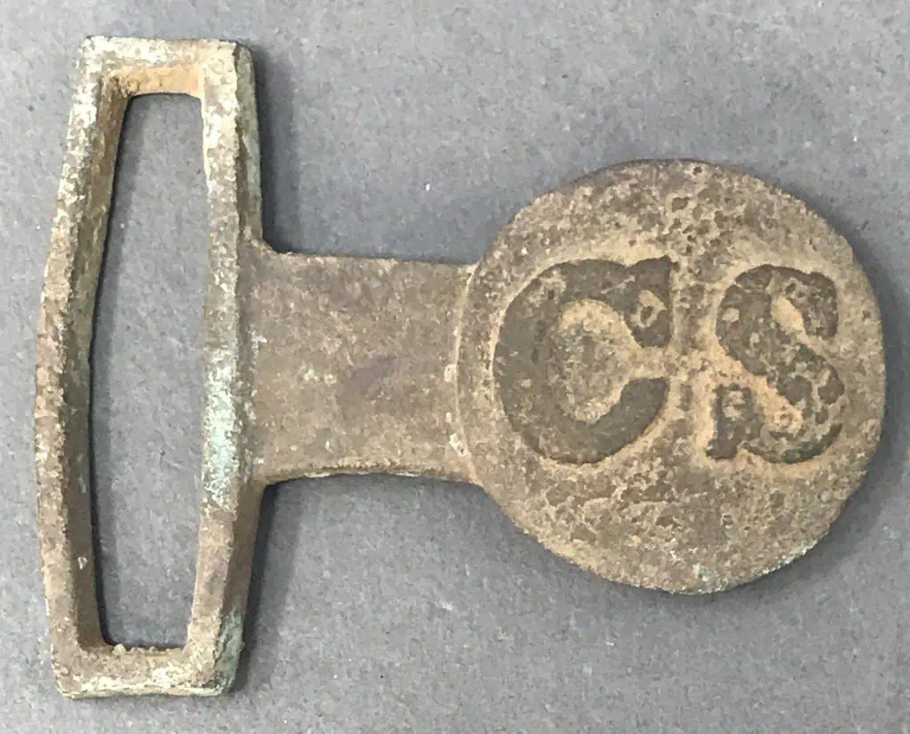 Authentic Confederate belt buckle from Civil War officers