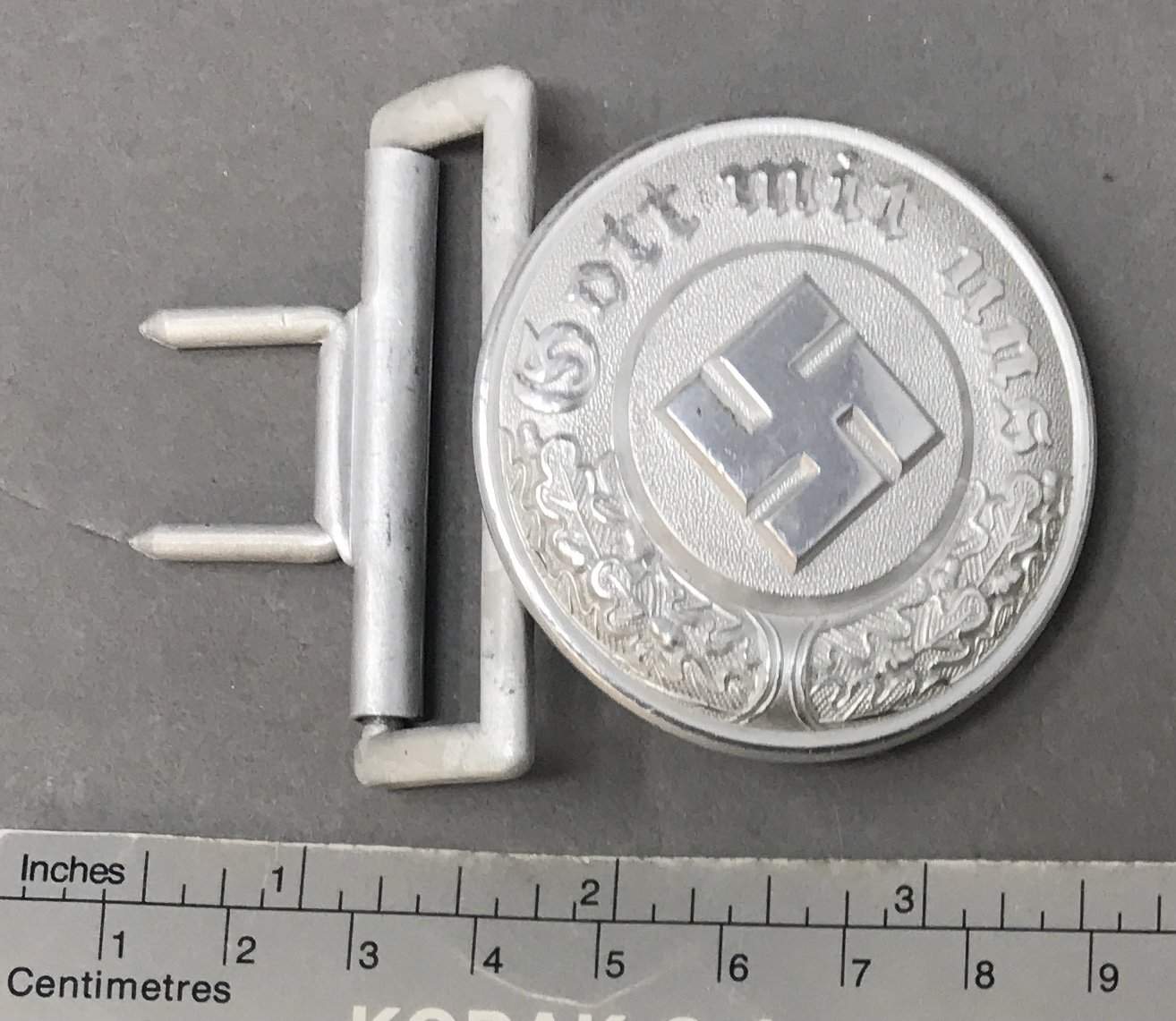 ⊞ドイツ軍＊ヴェストファーレン州＊消防警察将校バックル（実物） Rare WWII German Police Officer's Belt Buckle - Certified