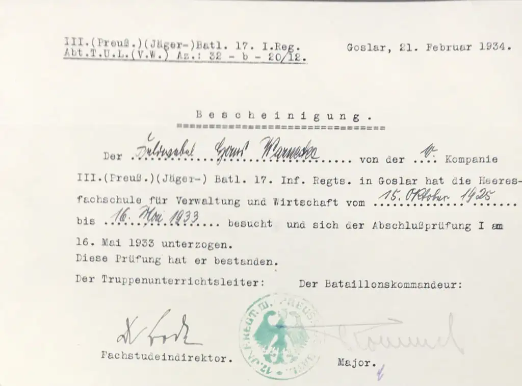 The Desert Fox WWII original signed document Erwin Rommel