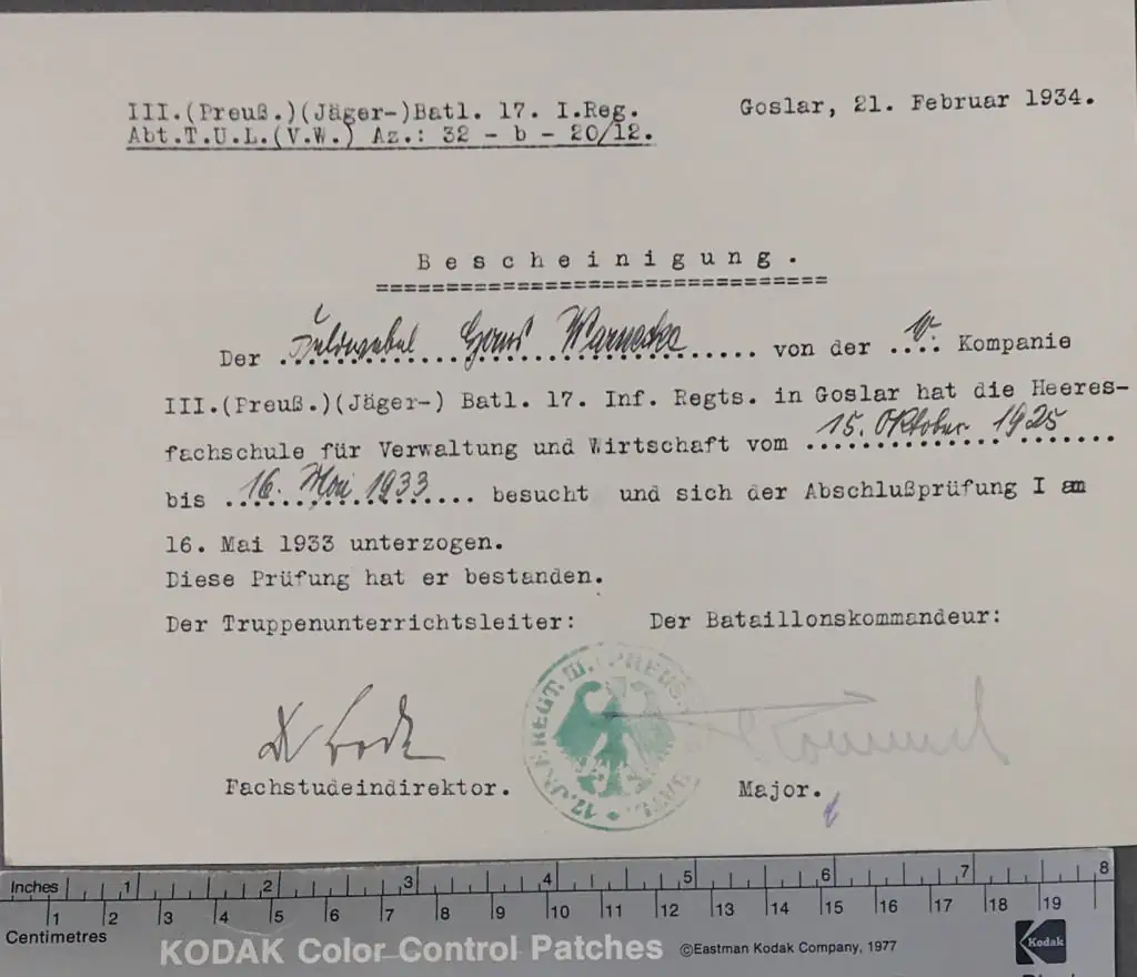 Why was Erwin Rommel called the Desert Fox WWII signed document