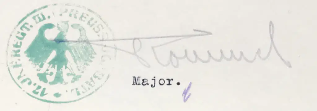Erwin Rommel signature early military document Desert Fox WWII