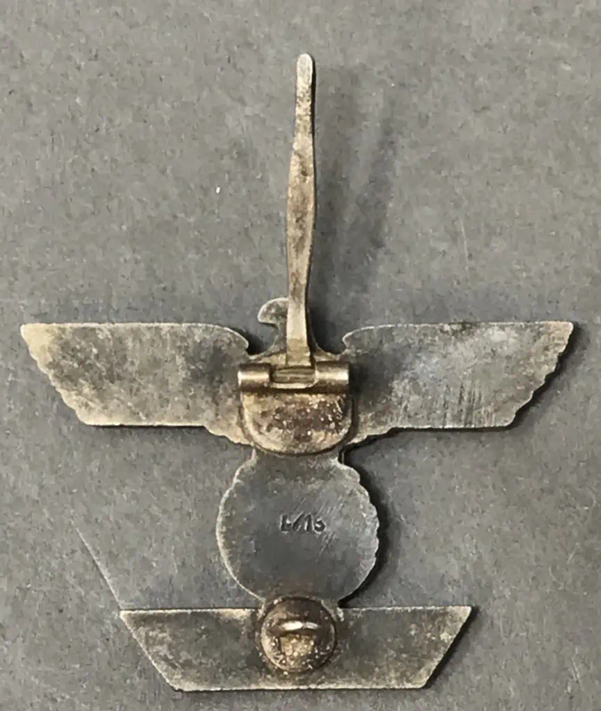 thumbnail interactive-video image 1 of Handmade Studio German Imperial Eagle Ring - Steel Iron Cross Silver Pin Patch - Military Style 316L Steel 1 of 6