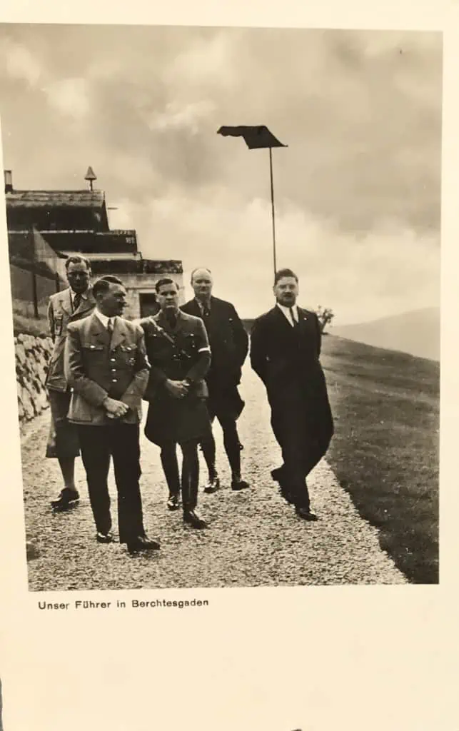 Rare Berchtesgaden photo of Adolf Hitler near his tea house – historic Haus Hitler image