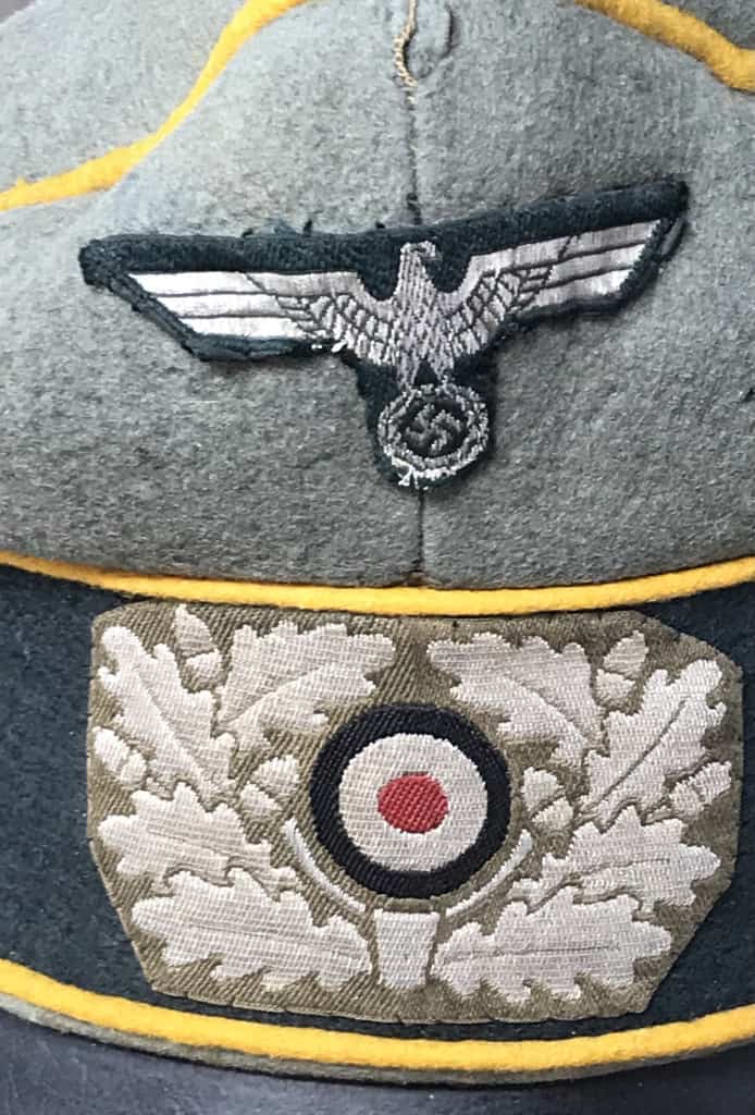 German cavalry WW2 officer crusher cap – Wehrmacht visor cap style