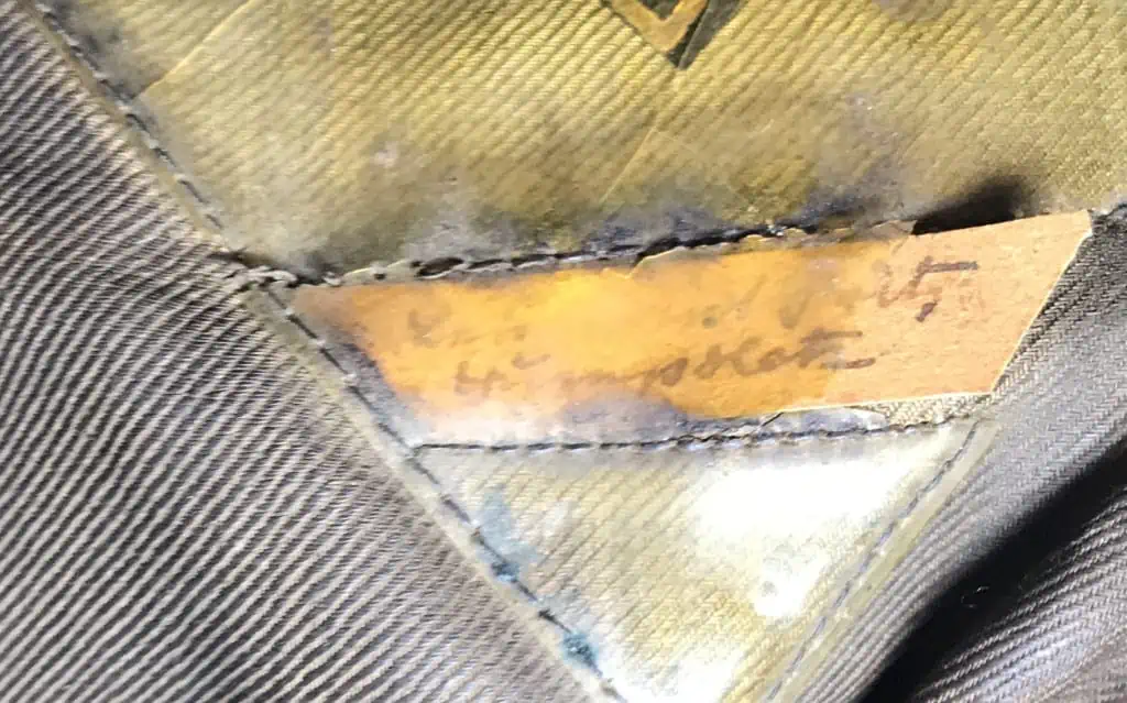 WWII crusher cap interior – German army crusher cap for sale