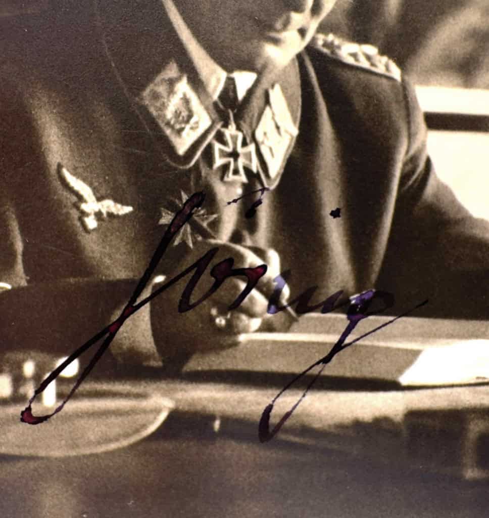 Hand Goring Original OUTSTANDING Herman Goering Hand Signed (Autographed ...