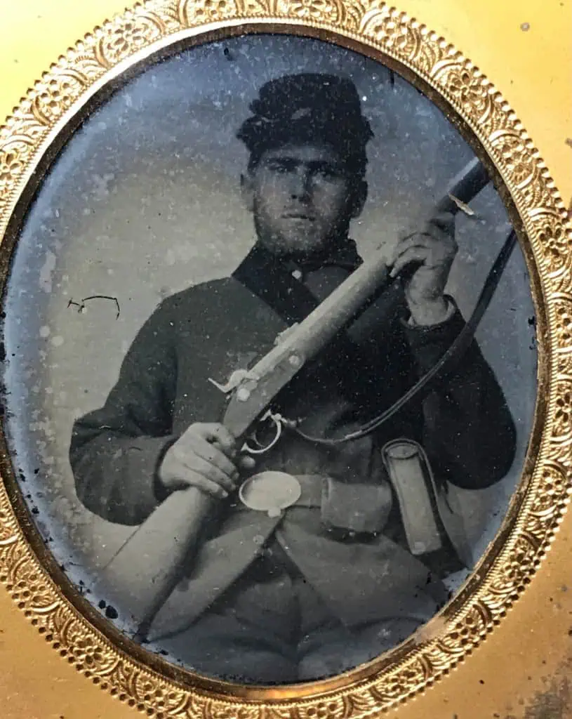 Ambrotype Civil War Union Infantry Soldier