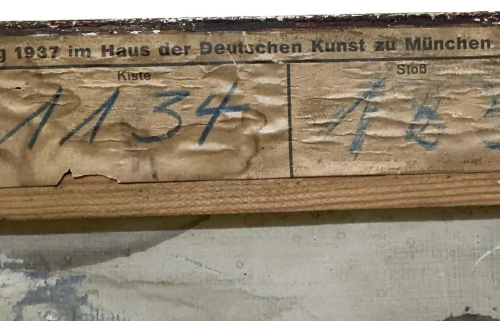 Degenerate Art Exhibit Entartet Kunst original Nazi piece