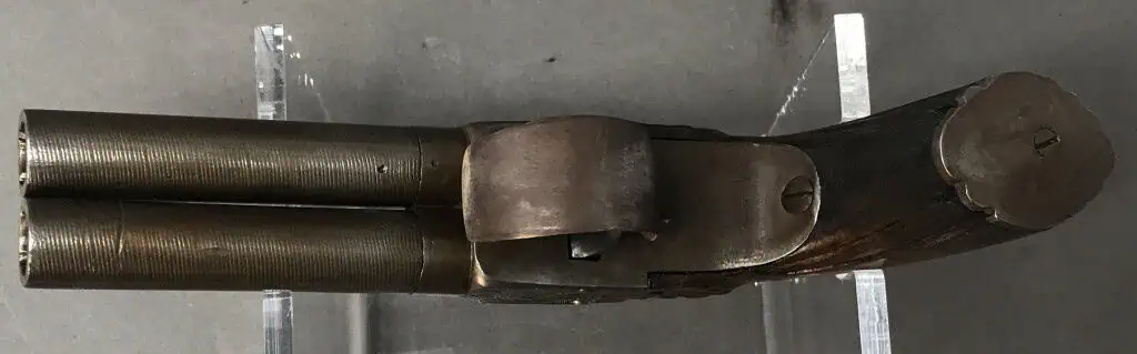 Historic War Antique Double Barrel Handgun