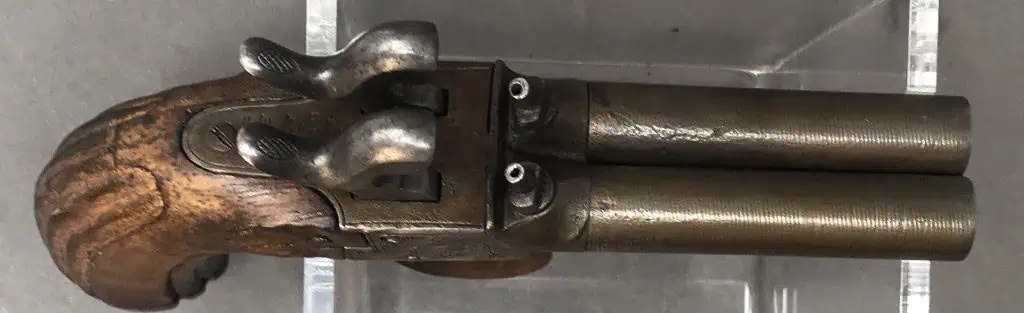 Antique Pistol Steel Frame Double Barrel