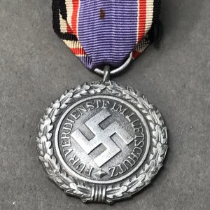 Original WWII German CIVIL AIR DEFENCE HONOR DECORATION 2ND CLASS, 1938. (Luftschutz Ehrenzeichen) Certified