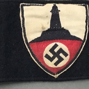 Original WWII German NSDAP (NAZI PARTY) DRKB MEMBER’S ARMBAND Brought Home By A U.S. Soldier Certified