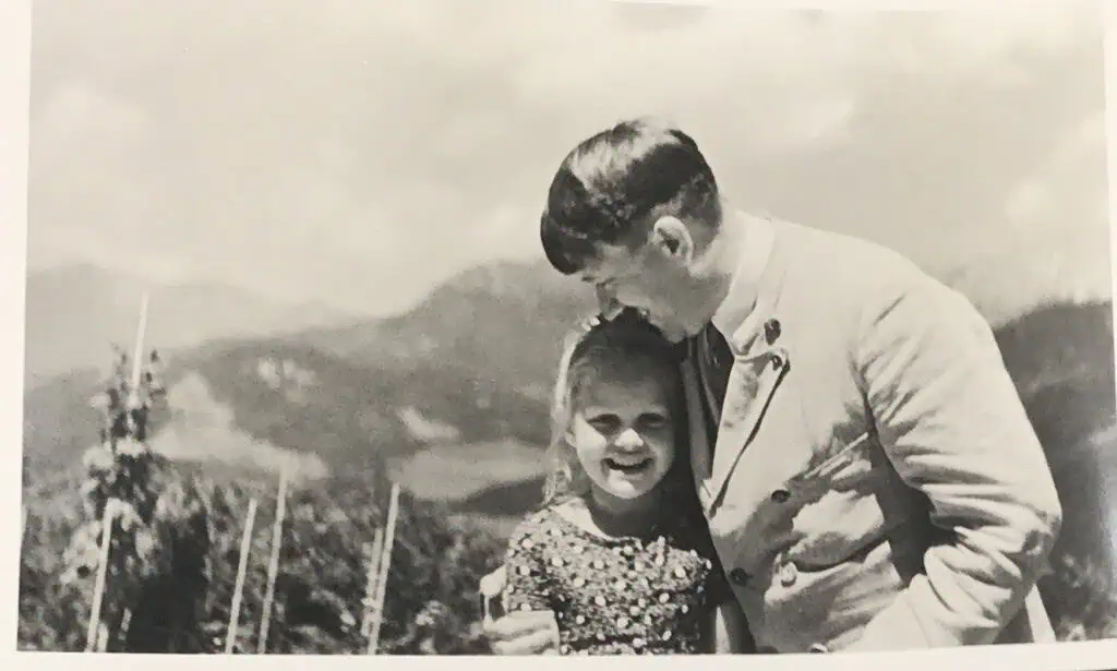 Baby pictures of Hitler - Hoffman postcard showing Hitler with child