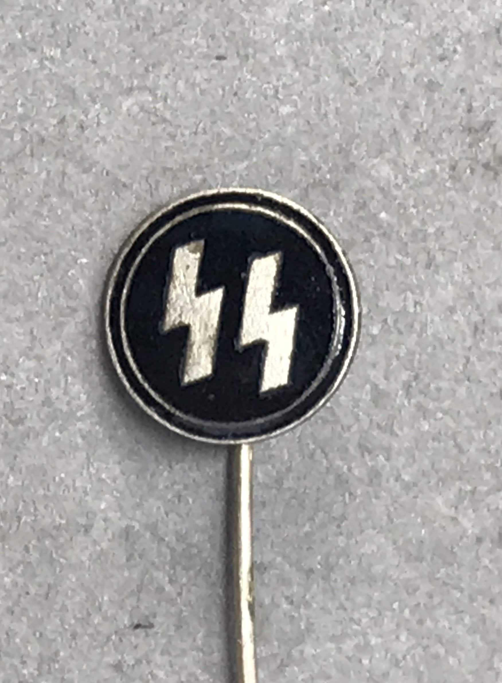 VINTAGE GERMANY ピンバッジ SS Wing Pins Unlock Rare Third Reich German SS Lapel Pin Certified Relic