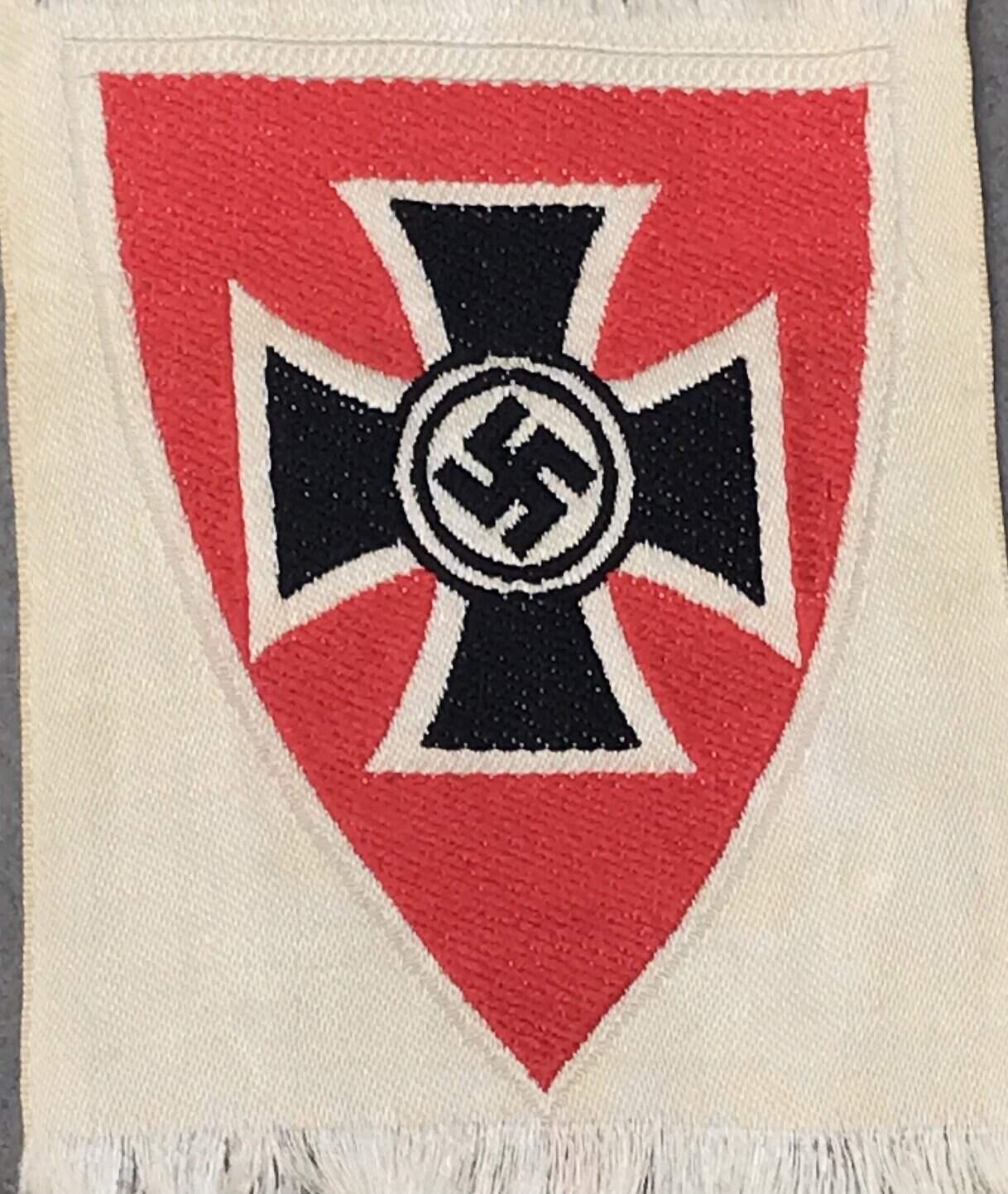 Original WWII German NSDAP (NAZI PARTY) DRKB MEMBER’S ARMBAND EMBLEM Certified