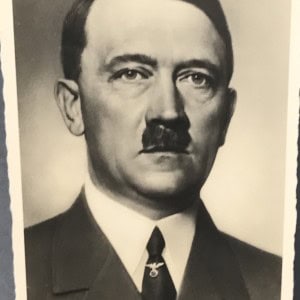 Original Classic Adolf Hitler Photo Postcard Circa 1930’s Certified By The Gettysburg Museum Of History
