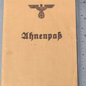PAPERS PLEASE! Original WWII Era NSDAP (NAZI PARTY) AHNENPASS. (Ahnenpaك) To Trace Racial Purity Certified