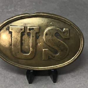 OUTSTANDING EARLY PICK UP Original Civil War Excavated Relic U.S. Box Plate Recovered At Fredericksburg Certified