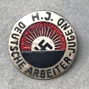 RARE EARLY Original Hitler Youth FIRST PATTERN HJ MEMBERSHIP BADGE. (HJ-Mitgliednadel) Certified