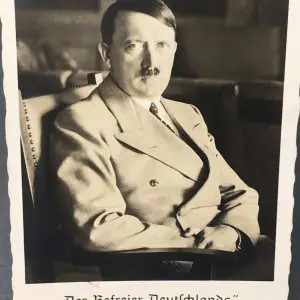 Outstanding Original Classic Adolf Hitler At The Berghof Photo Postcard By Hoffman Circa 1930’s Certified By The Gettysburg Museum Of History