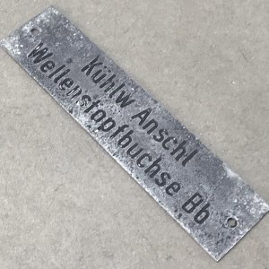 Very Rare Original WWII German Navy Kriegsmarine U-BOAT Data Plate Certified