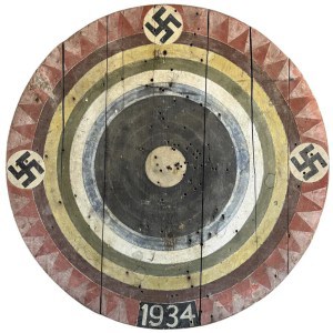 Original Third Reich German HUGE Hitler Youth Wood Competition Shooting Target From 1934 Certified