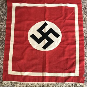 Original WWII Era German NSDAP Nazi PODIUM Flag Brought Home By A U.S. Veteran Certified By The Gettysburg Museum Of History