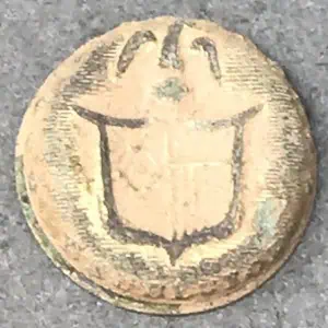 Original Civil War Union New York Coat Button Recovered At Culps Hill On The Gettysburg Battlefield From The Rosensteel Collection Certified