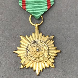 Original Rare WWII German EASTERN PEOPLES DECORATION 2ND CLASS IN GOLD WITH SWORDS. (Tapferkeits-und Verdienst-Auszeichnung für Angehörige der Ostvölker in Gold mit Schwertern) Certified