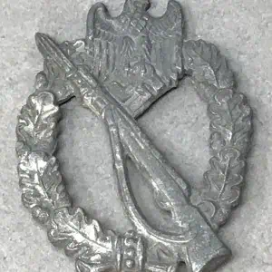Original WWII German Infantry Assault Badge In Silver Maker Marked Certified By The Gettysburg Museum Of History