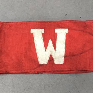 Original WWII German WERKLUFTSCHUTZ AIR RAID WARDEN ARMBAND. (Ärmelbinde) Certified