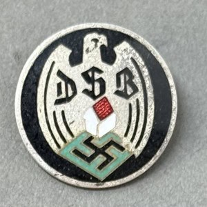 Original Third Reich German NSDAP (NAZI PARTY) DSB MEMBERSHIP BADGE, Certified