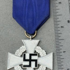 Original OUTSTANDING WWII German 25 Year FAITHFUL SERVICE Medal Certified