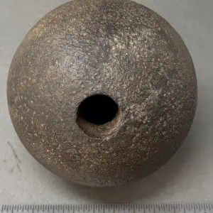 Original Outstanding Large 12lb. Case Shot Civil War Cannon Ball, Recovered At Gettysburg The Classic Civil War Cannon Ball Certified By The Gettysburg Museum Of History