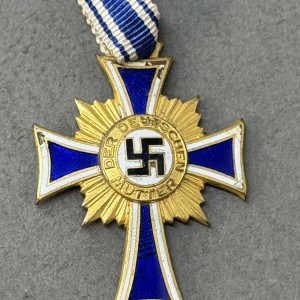 Original WWII Era German Mother’s Cross Ehrenkreuz der Deutschen Mutter In Gold Certified