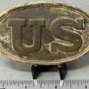 Very Nice Original Nice Civil War Excavated Relic U.S. Box Plate Recovered At Harpers Ferry West Virginia Certified